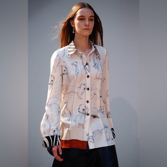 Celine Vintage Silk Shirt Blouse - Phoebe Philo Runway Winter 2015 Collection - Picture 7 of 9